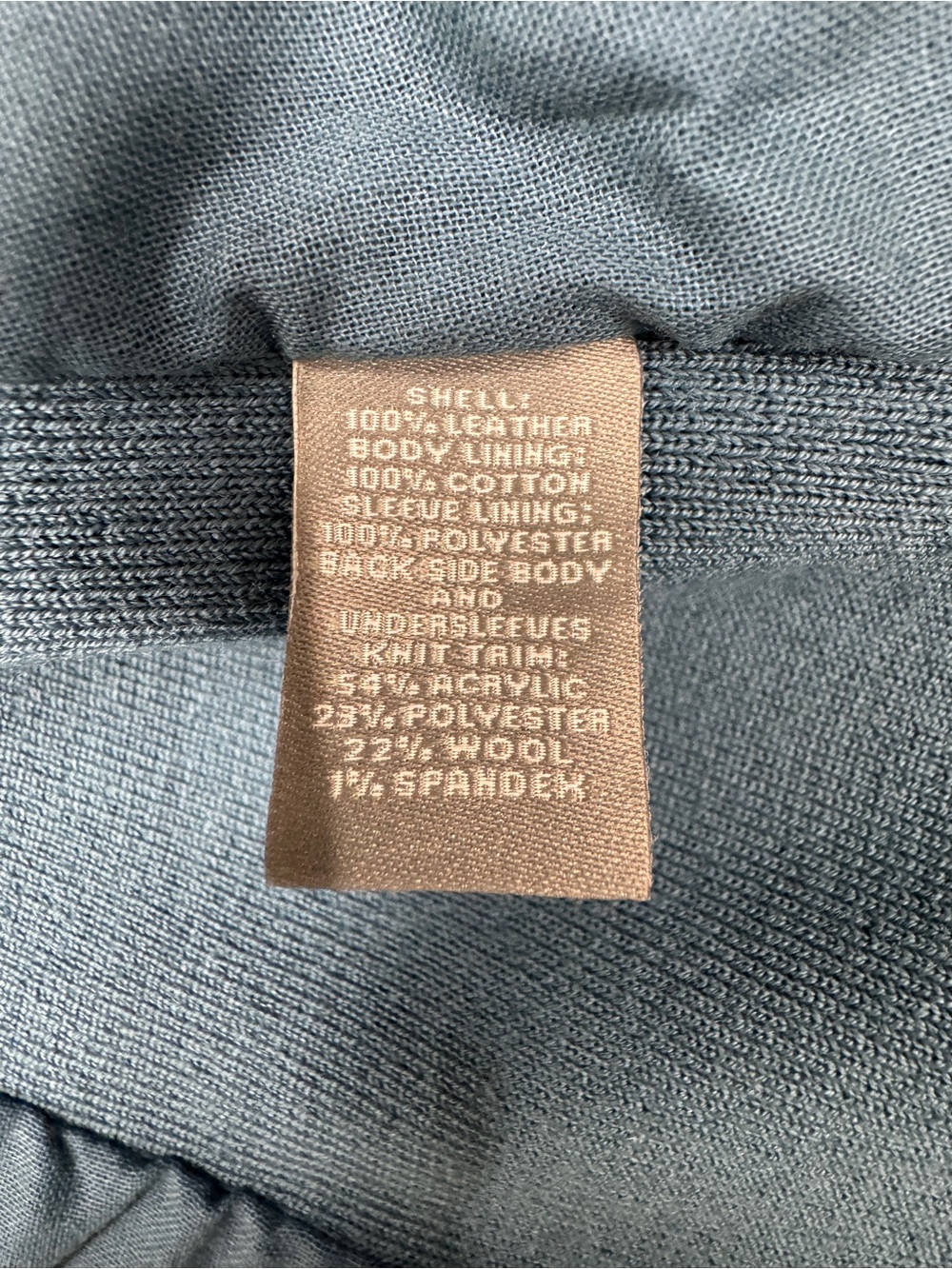 Neiman Marcus Exclusive Women's Blue Leather Zip-Front Jacket - Picture 12 of 14